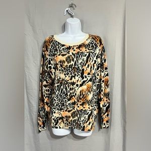 Brodie Cashmere Sweaters Animal Print Sweatshirt Cashmere Sweater Black Size: M